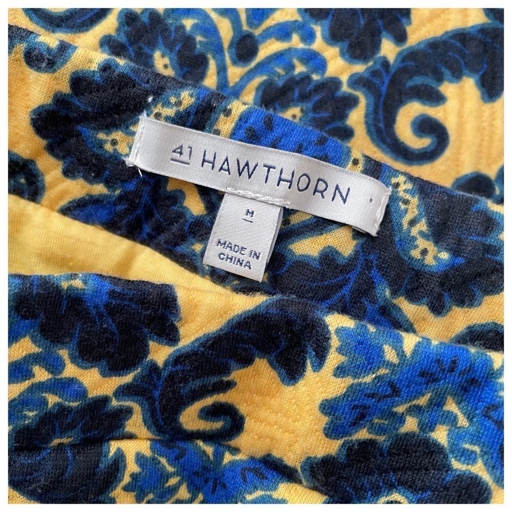 41 HAWTHORN Yellow/Blue Oh My Darling Brixon Ivy Pencil Skirt M - Picture 4 of 7